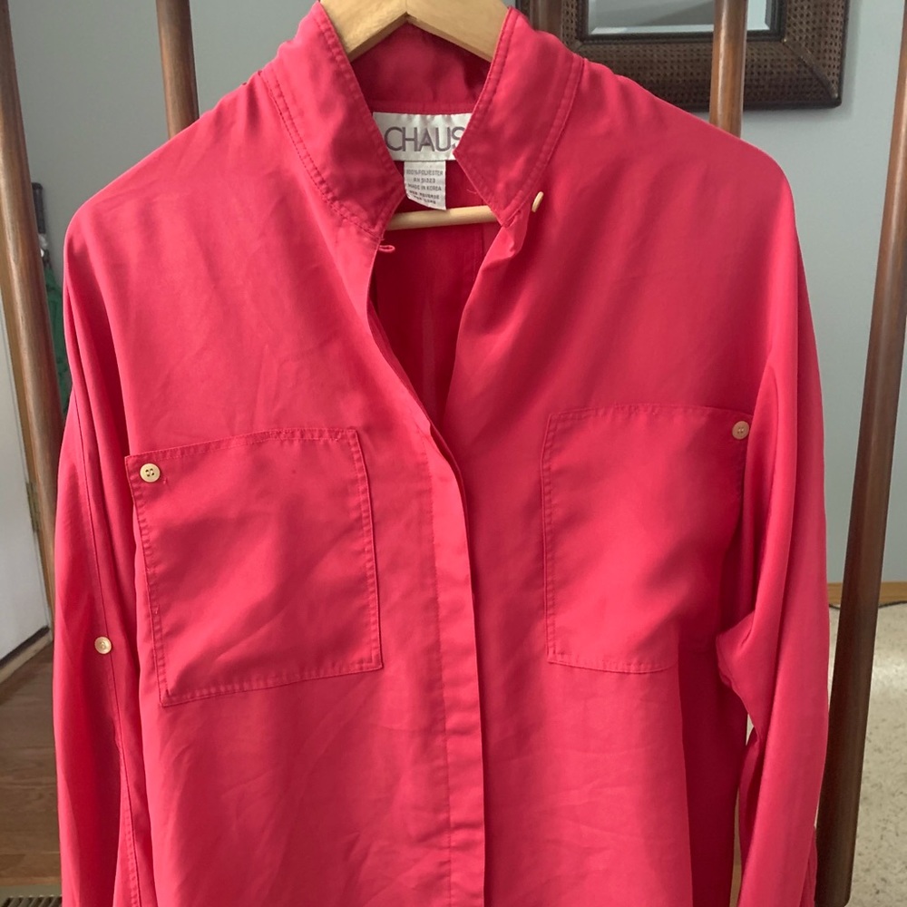 Pink vintage button down shirt